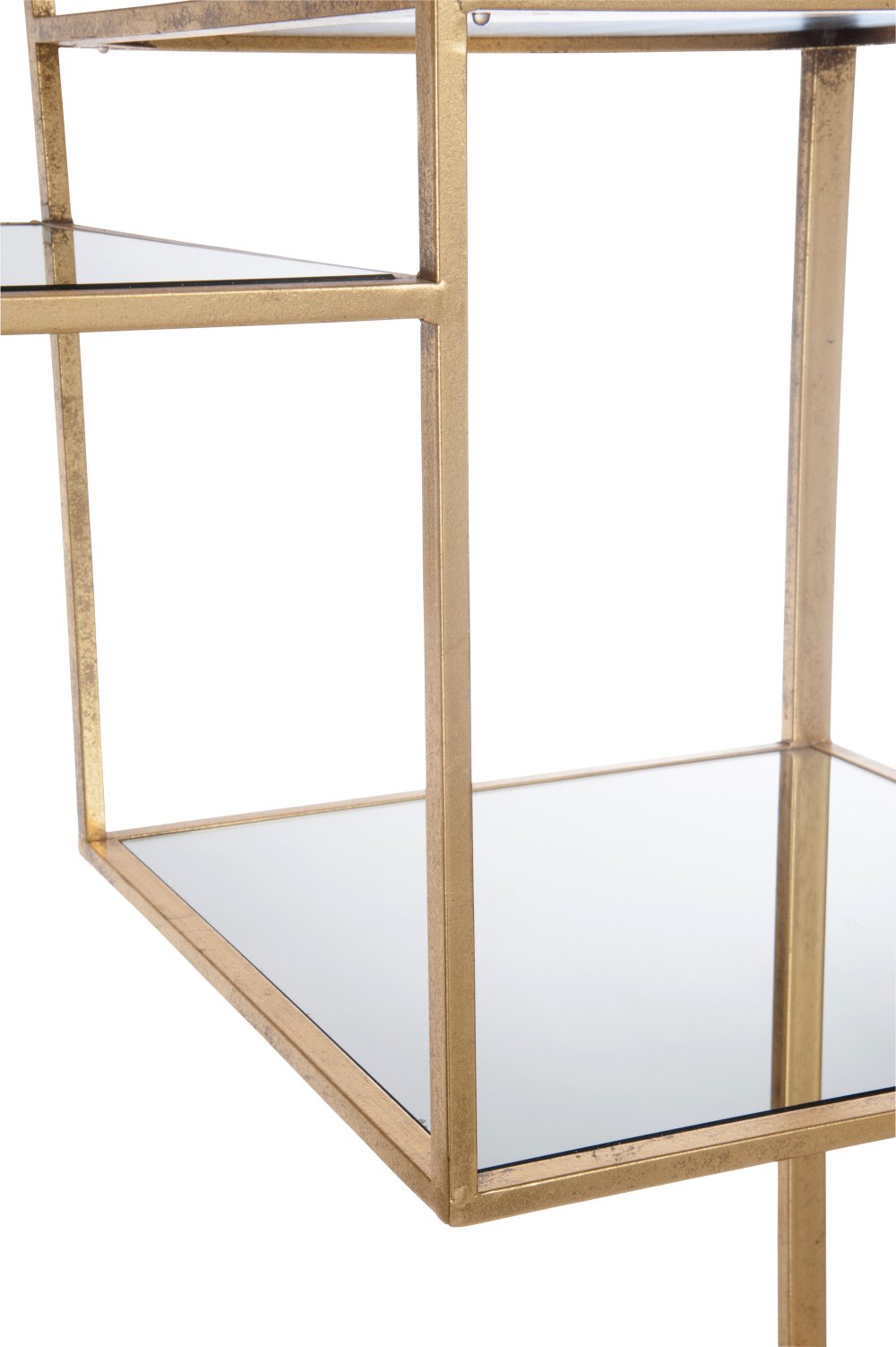 Étagère murale 5 étagères verre  ECOR métal coloris or 